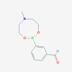 molecular formula C12H16BNO3 B12337730 3-(6-Methyl-1,3,6,2-dioxazaborocan-2-yl)benzaldehyde 