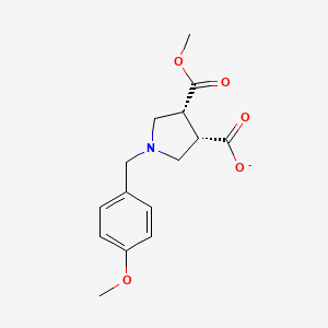 (3S,4R)-4-methoxycarbonyl-1-[(4-methoxyphenyl)methyl]pyrrolidine-3-carboxylate