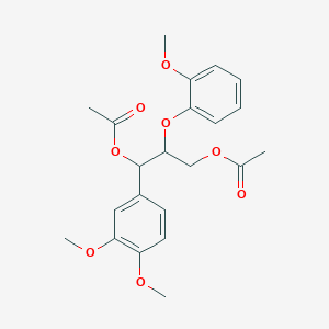 1,3-Propanediol, 1-(3,4-dimethoxyphenyl)-2-(2-methoxyphenoxy)-, 1,3-diacetate