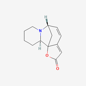 molecular formula C13H15NO2 B1233782 (2R,8S)-14-Oxa-7-azatetracyclo[6.6.1.01,11.02,7]pentadeca-9,11-dien-13-one 