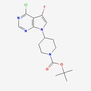 tert-Butyl 4-(4-chloro-5-fluoro-7H-pyrrolo[2,3-d]pyrimidin-7-yl)piperidine-1-carboxylate