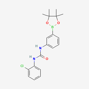 molecular formula C19H22BClN2O3 B12337849 1-(2-Chlorophenyl)-3-(3-(4,5-dimethyl-1,3,2-dioxaborolan-2-yl)phenyl)urea CAS No. 874302-02-0