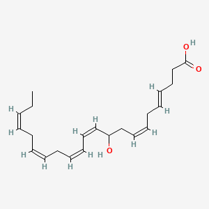 molecular formula C22H32O3 B12337888 4,7,11,13,16,19-Docosahexaenoic acid, 10-hydroxy-, (E,Z,Z,Z,Z,Z)- 