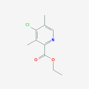 molecular formula C10H12ClNO2 B123379 3,5-Dimethyl-4-chloro-2-pyridinecarboxylic acid ethyl ester CAS No. 187222-17-9