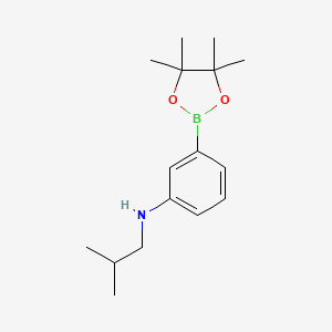 molecular formula C16H26BNO2 B12337900 N-isobutyl-3-(4,4,5,5-tetramethyl-1,3,2-dioxaborolan-2-yl)aniline 