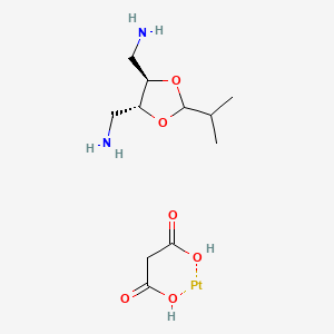 [(4R,5R)-5-(aminomethyl)-2-propan-2-yl-1,3-dioxolan-4-yl]methanamine;platinum;propanedioic acid