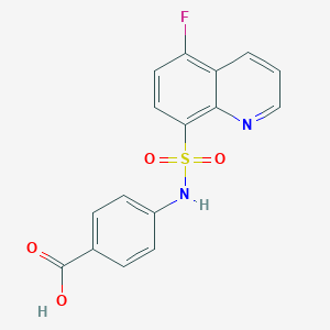 molecular formula C16H11FN2O4S B12337911 4-(5-Fluoroquinoline-8-sulfonamido)benzoic acid 