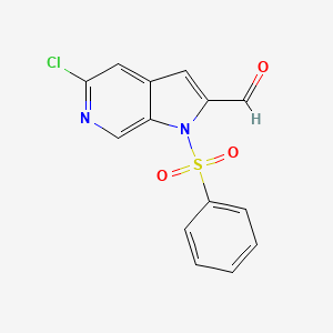 5-Chloro-1-(phenylsulfonyl)-6-azaindole-2-carbaldehyde