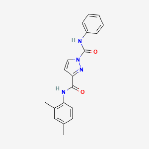 molecular formula C19H18N4O2 B1233793 N3-(2,4-Dimethylphenyl)-N1-phenylpyrazole-1,3-dicarboxamide 