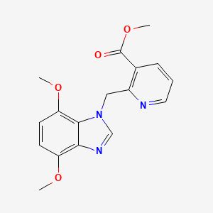 Methyl 2-[(4,7-dimethoxy-1H-benzimidazol-1-yl)methyl]nicotinate