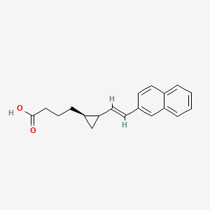 molecular formula C19H20O2 B1233794 8-(2-Naphthyl)-5,6-trans-5,6-methano-7-octenoic acid CAS No. 96314-49-7