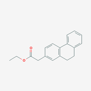 molecular formula C18H18O2 B12337961 Ethyl 2-(9,10-dihydrophenanthren-2-yl)acetate 