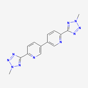 molecular formula C14H12N10 B12337998 6,6'-Bis(2-methyl-2H-tetrazol-5-yl)-3,3'-bipyridine CAS No. 2095840-91-6