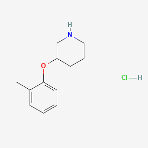 molecular formula C12H18ClNO B12338014 3-(o-Tolyloxy)piperidine hydrochloride 