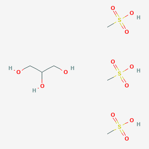 molecular formula C6H20O12S3 B12338053 1,2,3-Propanetriol, trimethanesulfonate CAS No. 33301-72-3