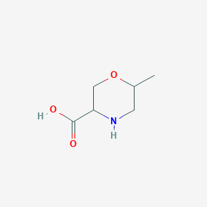 molecular formula C6H11NO3 B12338096 6-Methylmorpholine-3-carboxylic acid 