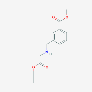 molecular formula C15H21NO4 B12338120 Benzoic acid, 3-[[[(1,1-dimethylethoxy)carbonyl]methylamino]methyl]-, methyl ester 