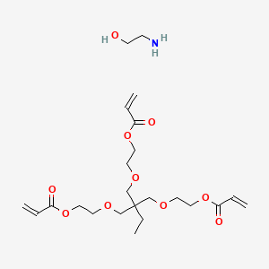 molecular formula C23H39NO10 B12338122 2-Aminoethanol;2-[2,2-bis(2-prop-2-enoyloxyethoxymethyl)butoxy]ethyl prop-2-enoate CAS No. 188012-57-9