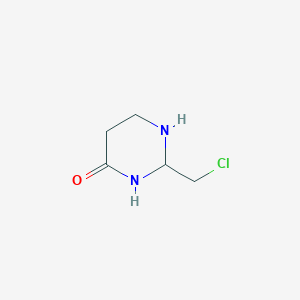 molecular formula C5H9ClN2O B12338128 2-(Chloromethyl)-1,3-diazinan-4-one 