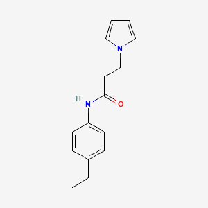 molecular formula C15H18N2O B1233818 N-(4-ethylphenyl)-3-(1-pyrrolyl)propanamide 