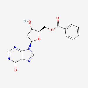 molecular formula C17H16N4O5 B12338189 Inosine, 2'-deoxy-, 5'-benzoate 