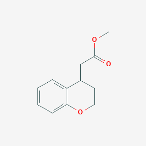 molecular formula C12H14O3 B12338223 Methyl 2-(chroman-4-YL)acetate 