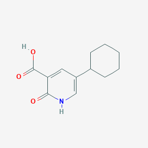 molecular formula C12H15NO3 B12338236 5-Cyclohexyl-2-oxo-1,2-dihydropyridine-3-carboxylic acid 