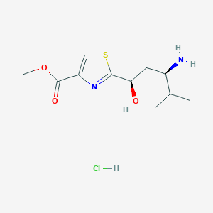 methyl 2-((1R,3R)-3-amino-1-hydroxy-4-methylpentyl)thiazole-4-carboxylate hydrochloride