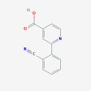 molecular formula C13H8N2O2 B12338284 2-(2-Cyanophenyl)isonicotinic acid 