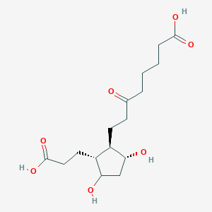 9alpha,11alpha-Dihydroxy-15-oxo-2,3,4,5-tetranor-prostan-1,20-dioic acid