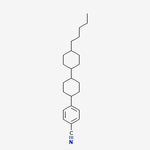 molecular formula C24H35N B12338292 4-[trans-4-(Trans-4-pentylclohexyl) cyclohexyl]benzonetrile CAS No. 498530-91-9