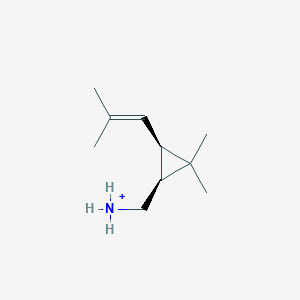 molecular formula C10H19N.ClH B123383 [(1S,3R)-2,2-Dimethyl-3-(2-methylprop-1-enyl)cyclopropyl]methylazanium CAS No. 144178-21-2