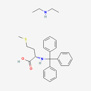 molecular formula C28H36N2O2S B12338341 Diethylamine (S)-4-(methylthio)-2-(tritylamino)butanoate 