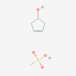 molecular formula C6H12O4S B12338343 3-Cyclopenten-1-ol, methanesulfonate CAS No. 253680-54-5