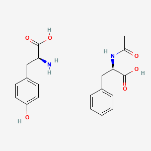 molecular formula C20H24N2O6 B12338357 L-Tyrosine,N-(N-acetyl-D-phenylalanyl)-(9CI) CAS No. 73942-36-6