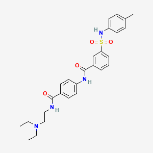 N-[4-[[2-(diethylamino)ethylamino]-oxomethyl]phenyl]-3-[(4-methylphenyl)sulfamoyl]benzamide