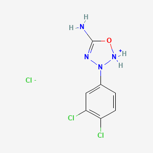 3-(3,4-dichlorophenyl)-2H-oxatriazol-2-ium-5-amine;chloride