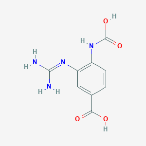 molecular formula C9H10N4O4 B1233841 4-(Carboxyamino)-3-guanidino-benzoic acid 