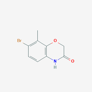 molecular formula C9H8BrNO2 B12338416 7-Bromo-8-methyl-2H-benzo[b][1,4]oxazin-3(4H)-one CAS No. 1029421-37-1