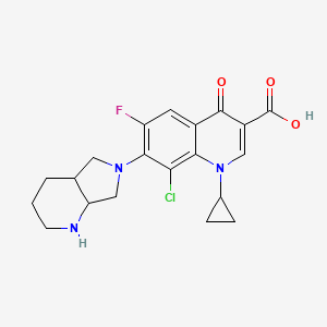 3-Quinolinecarboxylic acid, 8-chloro-1-cyclopropyl-6-fluoro-1,4-dihydro-7-(octahydro-6H-pyrrolo(3,4-b)pyridin-6-yl)-4-oxo-