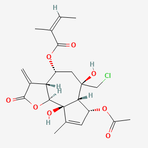 molecular formula C22H27ClO8 B1233843 Eupachlorin acetate 