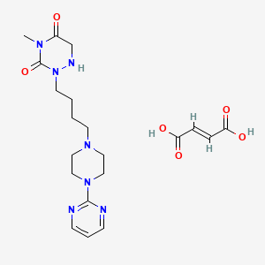 (E)-but-2-enedioic acid;4-methyl-2-[4-(4-pyrimidin-2-ylpiperazin-1-yl)butyl]-1,2,4-triazinane-3,5-dione