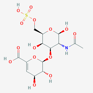 molecular formula C14H21NO14S B1233845 beta-D-4-deoxy-Delta(4)-GlcpA-(1->3)-beta-D-GalpNAc6S 