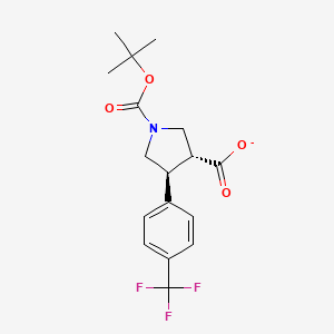 (3R,4S)-1-[(2-methylpropan-2-yl)oxycarbonyl]-4-[4-(trifluoromethyl)phenyl]pyrrolidine-3-carboxylate