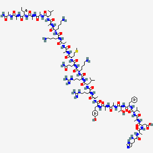 molecular formula C131H219N41O33S B12338501 His-ala-asp-ala-val-phe-thr-ala-ala-tyr-ala-arg-leu-arg-lys-gln-met-ala-ala-lys-lys-ala-leu-ala-ala-ile-ala-ala-NH2 