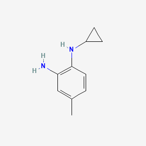 molecular formula C10H14N2 B12338513 1-N-cyclopropyl-4-methylbenzene-1,2-diamine 