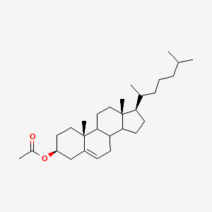 molecular formula C29H48O2 B1233852 [(3S,10R,13R,17R)-10,13-dimethyl-17-(6-methylheptan-2-yl)-2,3,4,7,8,9,11,12,14,15,16,17-dodecahydro-1H-cyclopenta[a]phenanthren-3-yl] acetate 