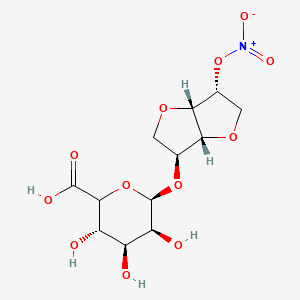 (3S,4S,5S,6R)-6-[[(3S,3aR,6R,6aS)-6-nitrooxy-2,3,3a,5,6,6a-hexahydrofuro[3,2-b]furan-3-yl]oxy]-3,4,5-trihydroxyoxane-2-carboxylic acid