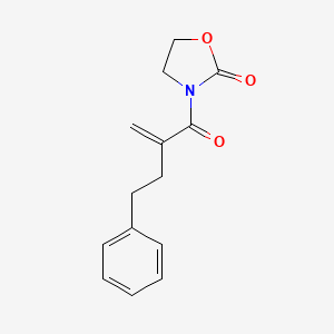 molecular formula C14H15NO3 B12338556 3-(2-Methylidene-4-phenylbutanoyl)-1,3-oxazolidin-2-one 