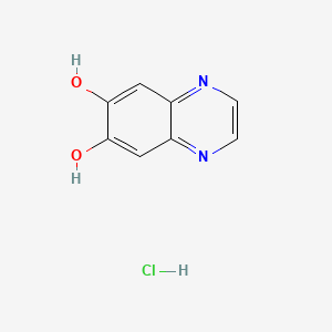 molecular formula C8H7ClN2O2 B12338564 Quinoxaline-6,7-diol hydrochloride CAS No. 6295-22-3